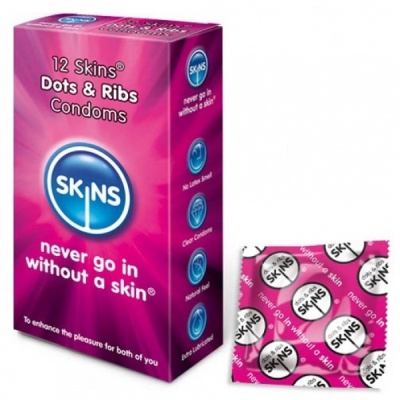 Skins Dots & Ribs Condoms 12 pack